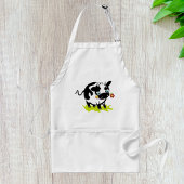 Koe met een ventilator standaard schort