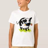 Koe met een ventilator t-shirt (Voorkant)