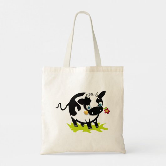 Koe met een ventilator tote bag (Achterkant)