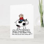 Koe met gevaarlijke dingen - Verjaardag Kaart (Voorkant)