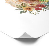 Koe met hand getrokken Waterverf voor hoffdieren Poster (Hoek)