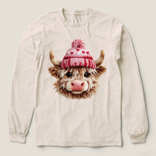 Koe met Hooglanders Valentijnsdag Cute Liefde Koe Tri-Blend Shirt