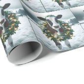 Koe met kerstkrans cadeaupapier (Rol Hoek)