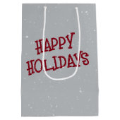 Koe met kerstkrans medium cadeauzakje (Achterkant)