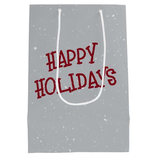 Koe met kerstkrans medium cadeauzakje (Achterkant)