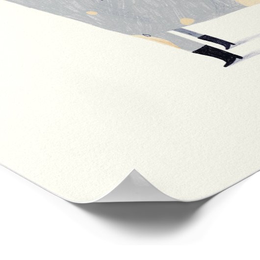 Koe met laarzen poster (Hoek)