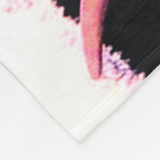 Koe met lange hoorns fleece deken (Hoek)