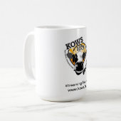 koe met microfoon, KOWS Radio Koffiemok (Voorkant links)