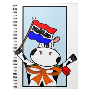 Koe met Nederlandse vlag Notitieboek