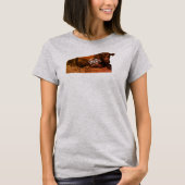 Koe met open mond loeiend t-shirt (Voorkant)