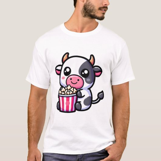 Koe met Popcorn T-shirt (Voorkant)