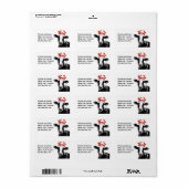 Koe met rendierAntlers Etiket (Full Sheet)