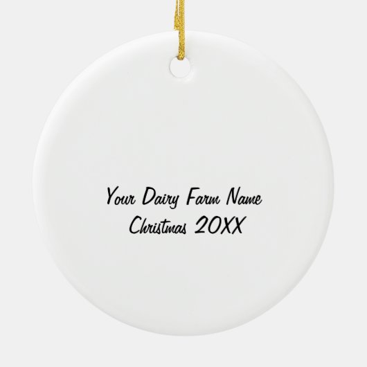 Koe met rendierAntlers Keramisch Ornament (Achterkant)