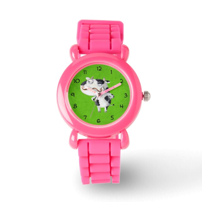 Koe met snorren horloge (Voorkant)