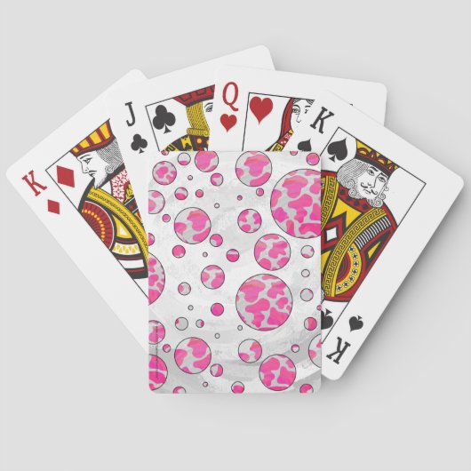 Koe met Stippen Roze en Wit Pokerkaarten (Achterkant)