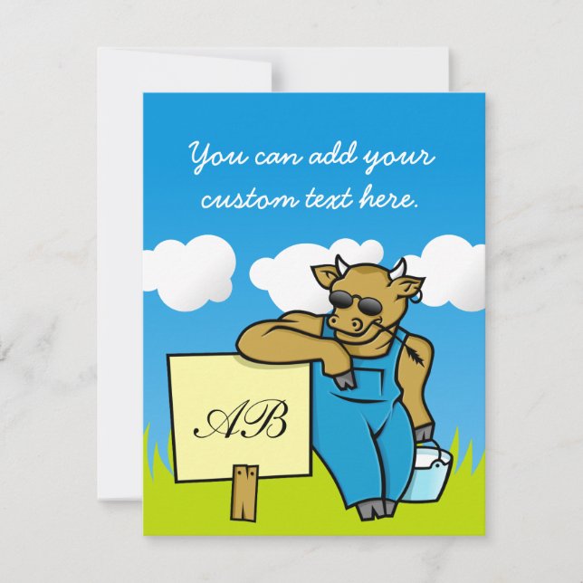 Koe met teken (Voorkant)