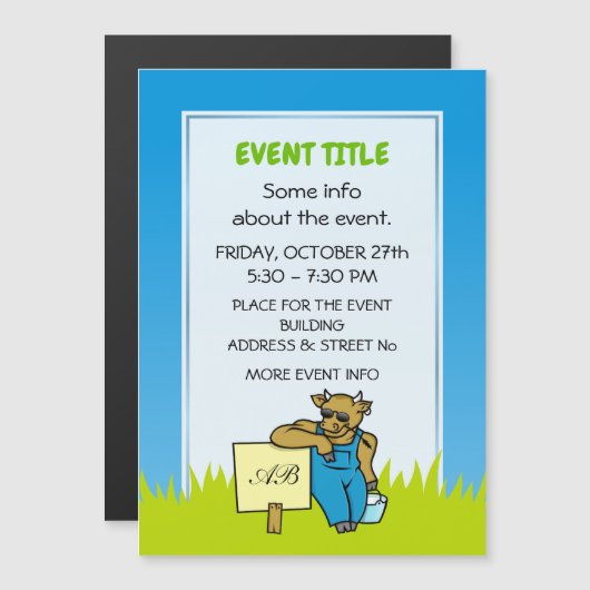 Koe met teken (Voorkant / Achterkant)