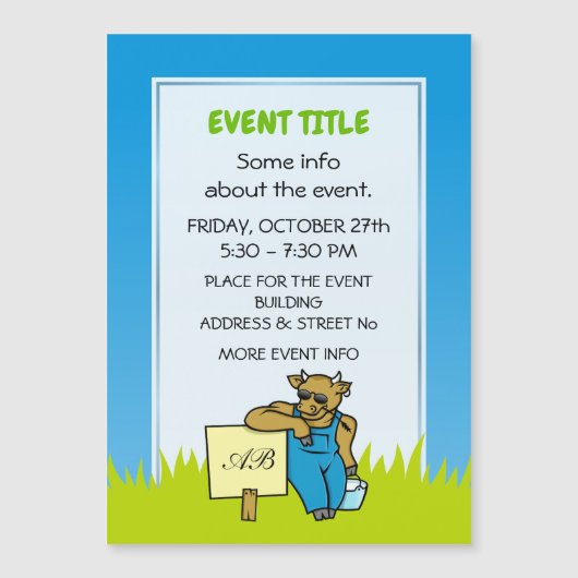 Koe met teken (Voorkant)