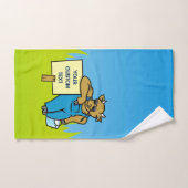 Koe met teken bad handdoek (Handdoek)