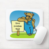 Koe met teken muismat (Met muis)