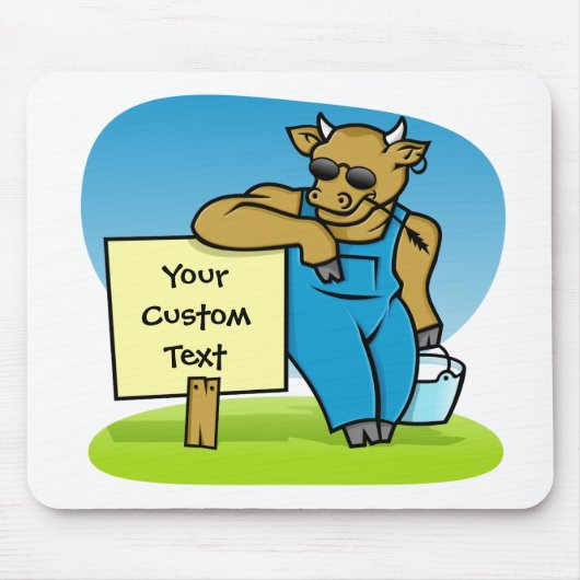 Koe met teken muismat (Voorkant)