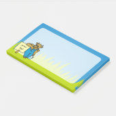 Koe met teken post-it® notes (Schuin)