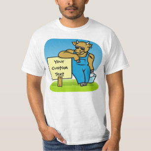 Koe met teken t-shirt