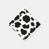 Koe Met Vlekken Zwart & Wit Verjaardagsfeestje Servet (Hoek)