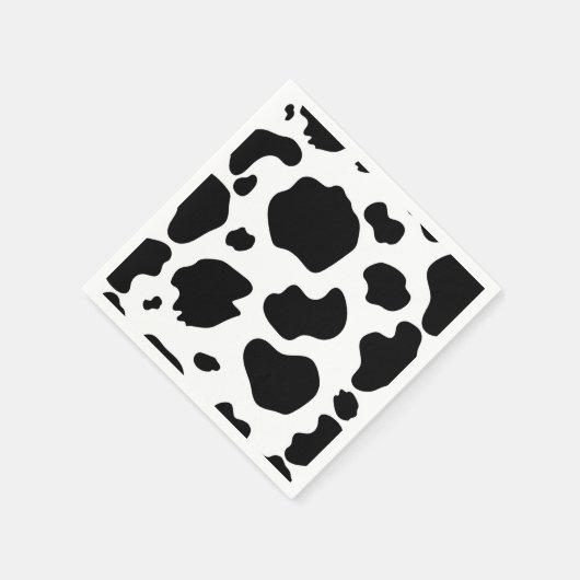 Koe Met Vlekken Zwart & Wit Verjaardagsfeestje Servet (Hoek)