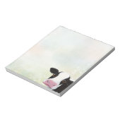 Koe met wervelingen en regenboogpastels notitieblok (Linkerzijde)