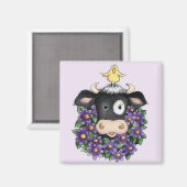 Koe met Wreath - Magnet (Voorkant / Achterkant)