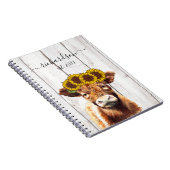 Koe met zonnebloempitten notitieboek (Rechterzijde)