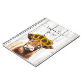 Koe met zonnebloempitten notitieboek (Linkerzijde)