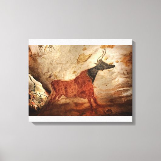 Koe met zwarte kop Lascaux Canvas Afdruk (Voorkant)