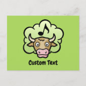 Koe Methaan Cartoon Briefkaart (Voorkant)