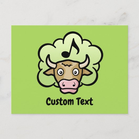 Koe Methaan Cartoon Briefkaart (Voorkant)
