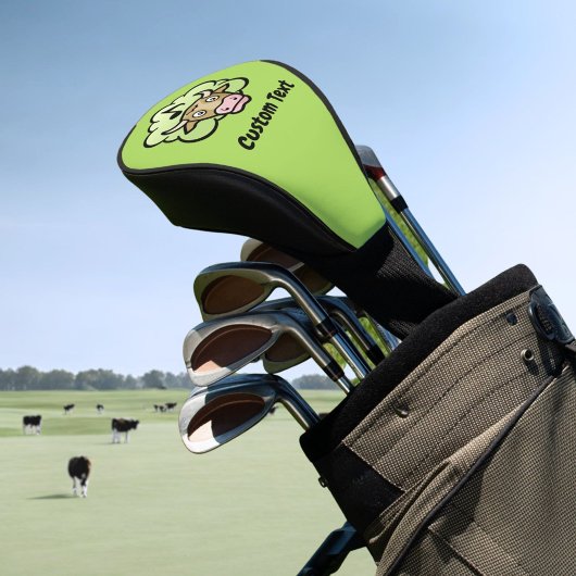 Koe Methaan Cartoon Golf Head Hoesje Golfheadcover