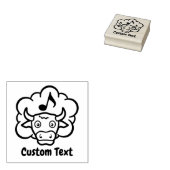 Koe Methaan Cartoon Rubber Stempel (Gestempeld)