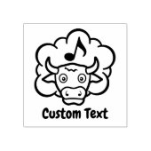 Koe Methaan Cartoon Rubber Stempel (Afrduk)