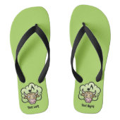 Koe Methaan Cartoon Teenslippers (Voetbed)