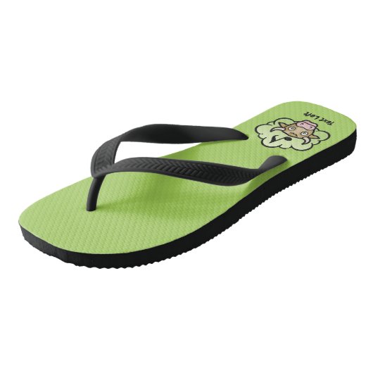 Koe Methaan Cartoon Teenslippers (Schuin)
