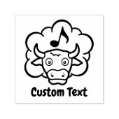 Koe MethaanCartoon Zelfinkend stempel (Design)