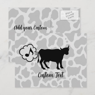 Koe Methaanpictogram Briefkaart