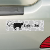 Koe methaanpictogram Bumpersticker (Op auto)