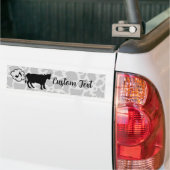 Koe methaanpictogram Bumpersticker (Op Truck)