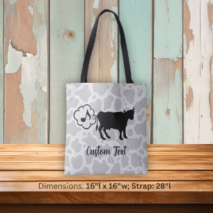 Koe methaanpictogram Canvas tas