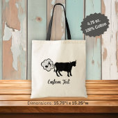 Koe methaanpictogram Canvas tas