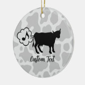 Koe Methaanpictogram Keramisch Ornament (Links)