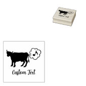 Koe Methaanpictogram Rubberstempel (Gestempeld)