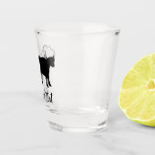 Koe Methaanpictogram Shot Glass Glas (Rechts)